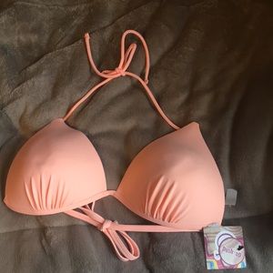 OP peach push up triangle top bathing suit